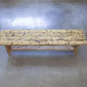 ספסל מלבני מעץ ממוחזר